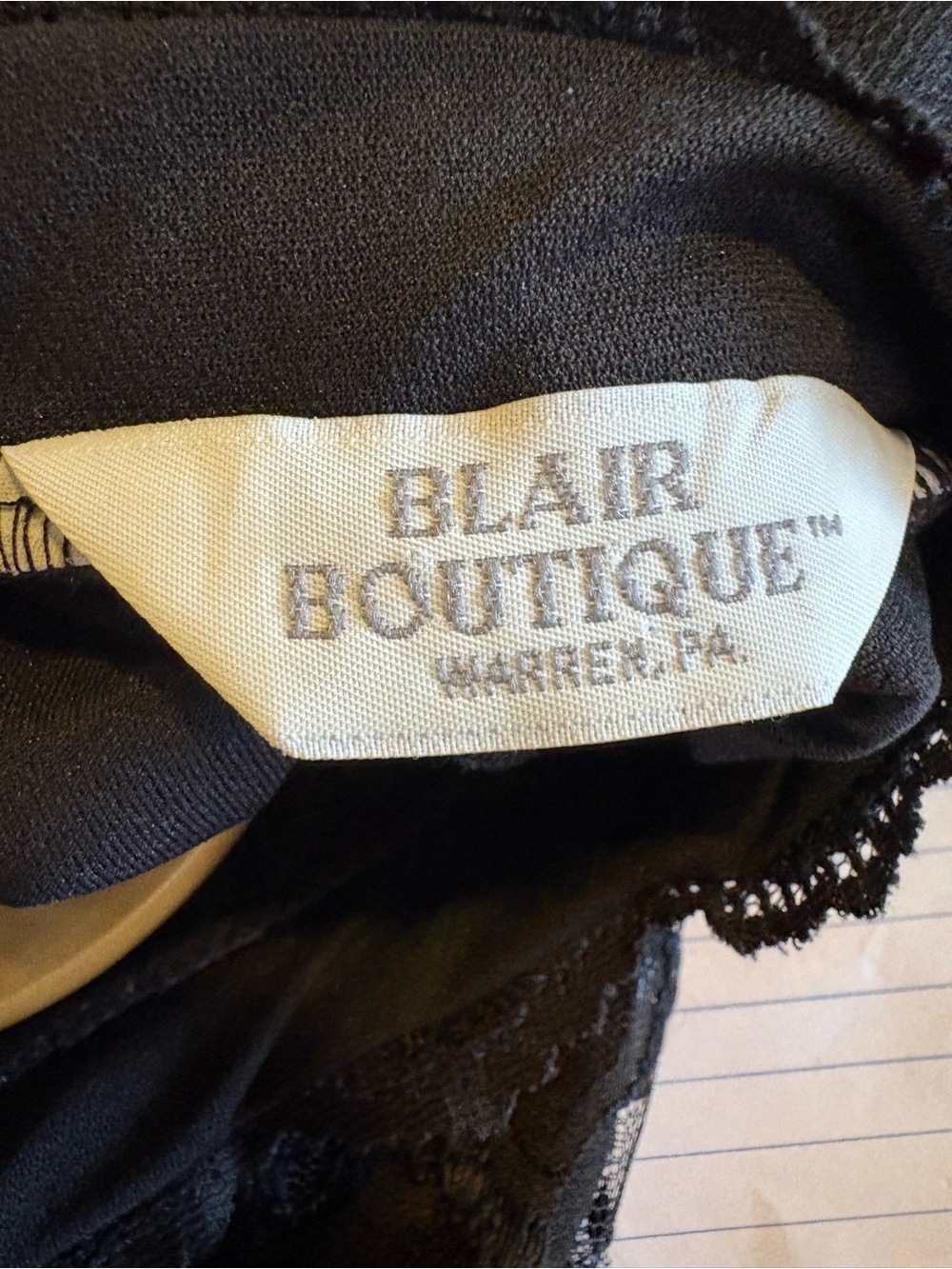 Vintage Mockneck Black Floral Lace Dress - Picture 9 of 9